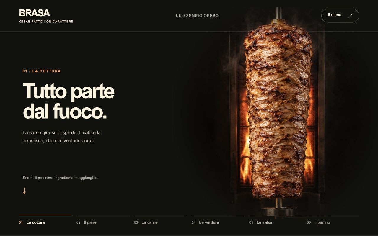 La prima scena reale di BRASA dedicata alla cottura dello spiedo